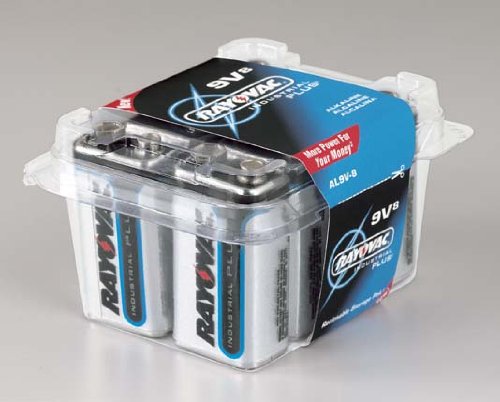 Rayovac UltraPRO Alkaline Batteries, 9V, Resealable 8-Pack #AL9V-8