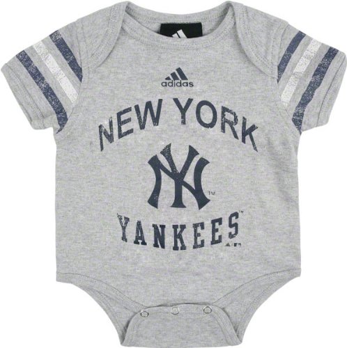 New York Yankees Newborn Grey Foldover Neck Creeper