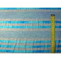 0,5 m * 1,25 m JERSEY STOFF STRETCH blau grau Streifen gestreift