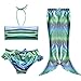 iiniim Girl 3Pcs Mermaid Tail Swimsuit Bathing Suit Swimwear Costume