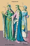 Art Poster, German Noblewoman and Housewife, 12th Century - 18.75 x 27.5