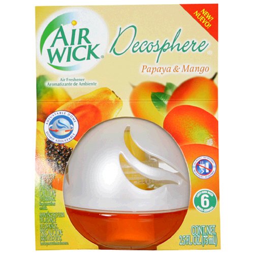 Air Wick Decosphere Air Freshener, Papaya & Mango, 2.5