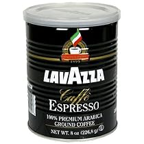 Lavazza Italian Coffee, Caffe Espresso, 100% Premium Arabica Ground Coffee, 8-Ounce Cans (Pack of 4)