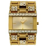 Women Gold Watch, GUESS Womens Gold-Tone Crystal Accented Watch