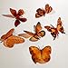 Butterfly 3D Translucent Decoration 15 ORANGE Butterflies