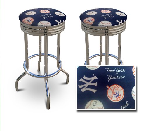2 New York Yankees Baseball MLB Themed Specialty / Custom Barstools Set