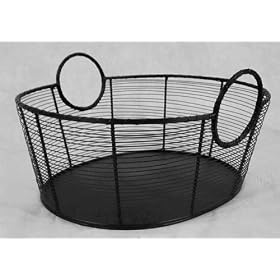 Oval Wire Wood Log Kindling Carrier Basket Bin Holder Rack by Aiden's Hearth