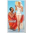 Coca-Cola Tin Metal Sign : Coke on the Beach