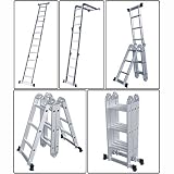 Buy 12.5 ft Aluminum Multi Purpose Folding Ladder 330 lbs