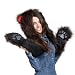 Faux FUR ANIMAL HATS HOODS Brown Bear SNOW WINTER WHITE Ski WITH MITTENS UNISEX GLOVES SCARF WITH PA