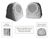 Acoustic Audio RS6GG-2PKG Pair Grey 4" 250 Watt Outdoor Rock Speakers
