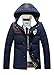 Coofandy Men's Winter Thicken Warm Long Jacket Down Coat with Faux Fur Collar