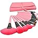 Kisstyle 24 Pcs Makeup Brush Set Cosmetics Foundation Blending Blush Eyeliner Face