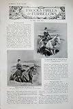 1908 DRAWING WOMAN HORSE RIDING COUNTRY FASHION COAT