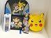 Pokemon Backpack (With Ash, Pikachu, Turtwig, Piplup, Chimchar) WITH Pikachu Lunch bo...