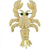 Gold Plated Lobster Animal Pin Brooch