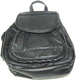 Black Nappa Leather Backpack Purse Shoulder Bag