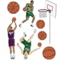 Instant Murals Basketball Wall Transfer Stickers - Sports Balls and Players