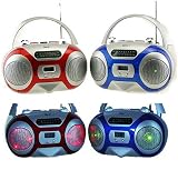 AM/FM Mini Portable Radio/LCD Clock/ Disco Light Twin Speakers, Carrying Handle, Mini Boom Box