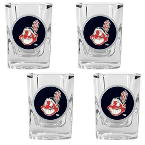 MLB Cleveland Indians Square Shot Glass (Set of 4)