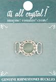 Vision Trims Genuine Rhinestone Buckle 35mm Circle-Silver