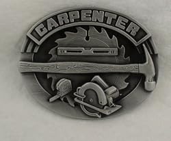 Carpenter (Occupation) Pewter Buckle