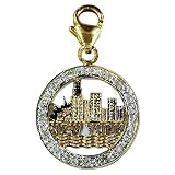 14k Choice of White or Yellow Gold Diamond New York Charm (1/10 cttw, I Color, I2 Clarity)