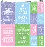 Reminisce Happy Easter 12 by 12-Inch Quote Sticker Scrapbook