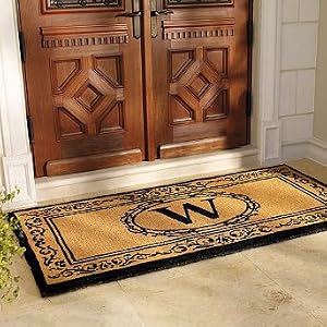 Hudson Monogrammed Door Mat - 36" x 72" - Frontgate