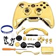 Super Custom Replacement Wireless Game Controller Shell Case Cover Kit for Xbox 360 - Includes Button Set, Torx & Phillips Head Screwdrivers (Gold)