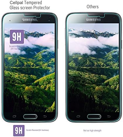 Smart Sumsung Galaxy s5 Tempered Glass Screen Protector with Magic key Function Easy Installation Applicator HD Anti-Scratch Anti-Fingerprint use with app