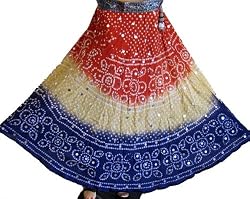 BELLY DANCE BELT BOHO BEADED TRIBAL BANDINI SKIRT 32"