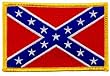 Confederate Flag Embroidered Patch Iron-On Civil War Rebel Uniform Military Emblem