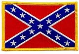 Confederate Flag Embroidered Patch Iron-On Civil War Rebel Uniform Military Emblem