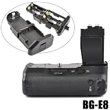 DynaSun E8 Impugnatura Battery Grip Professionale per Canon EOS 550D 600D BG-E8 + Slot Batterie AAdi DynaSun