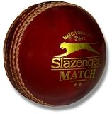 Slazenger Match Cricket Ball, Red, 5 1/2oz Standard Size