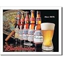 History of Budweiser Metal Sign