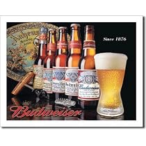 History of Budweiser Metal Sign
