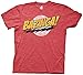 The Big Bang Theory Bazinga! Mens Red Heather T-Shirt L