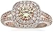 MORGAN & PAIGE 14K Rose Gold-Plated .925 Sterling Silver Champagne & White Cubic Zirconia 1/2