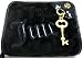 AUTHENTIC JUICY COUTURE VELOUR CHARMING FRENCH PURSE WALLET (Black)