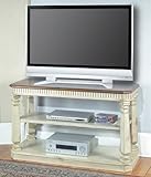 IMAGE OF Westminster Sofa / TV Console (Vintage Cream Crackle / Dark Red Walnut) (30