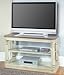 Westminster Sofa / TV Console (Vintage Cream Crackle / Dark Red Walnut) (30