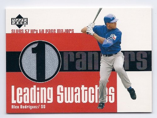 2003 Upper Deck Leading Swatches Game Used Jersey #AR Alex Rodriguez Texas Rangers