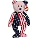 Pink Face Spangle the Stars & Stripes Patriotic Teddy Bear - MWMT Ty Beanie Babies