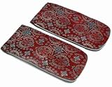 Red Chinese Embroidered Eyeglass Cases - Set of 2