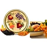 Round serving Platter, Pasta Bowl Platter, Pasta Tray Tuscany Fruits by ACK