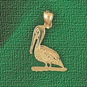 Cheap Girls Jewelry Dazzlers Solid 14k Gold Pelican Charm Pendant Available in three colors from jewelsberry (weights: 0.8 grams only) For Sale
