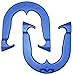 Stinger Professional Pitching Horseshoes- Made in USA! (Blue- Single Pair (2 Shoes))