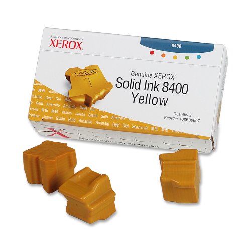 Xerox 108R00607 Phaser 8400 colorstix gelb Standardkapazität 3 x 1.133 Seiten 3er-Pack